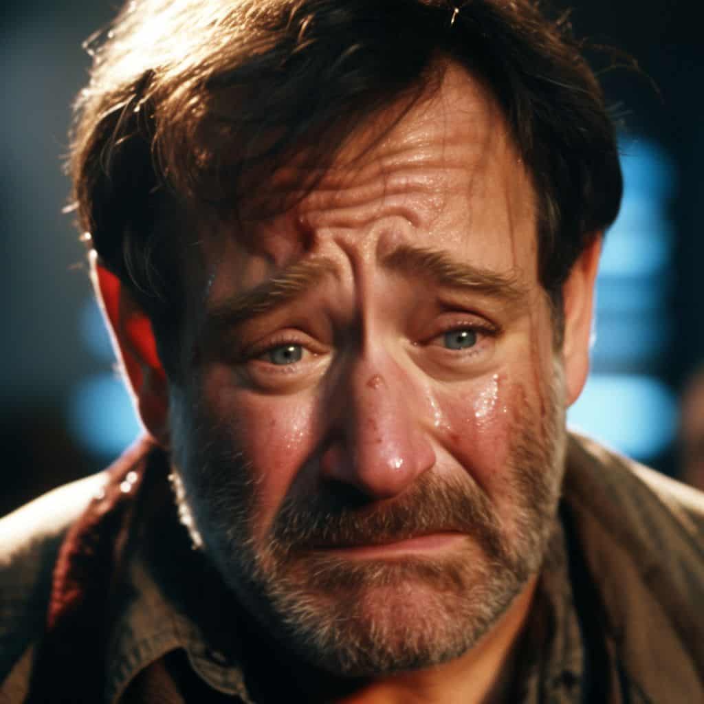 robin williams crying depressed