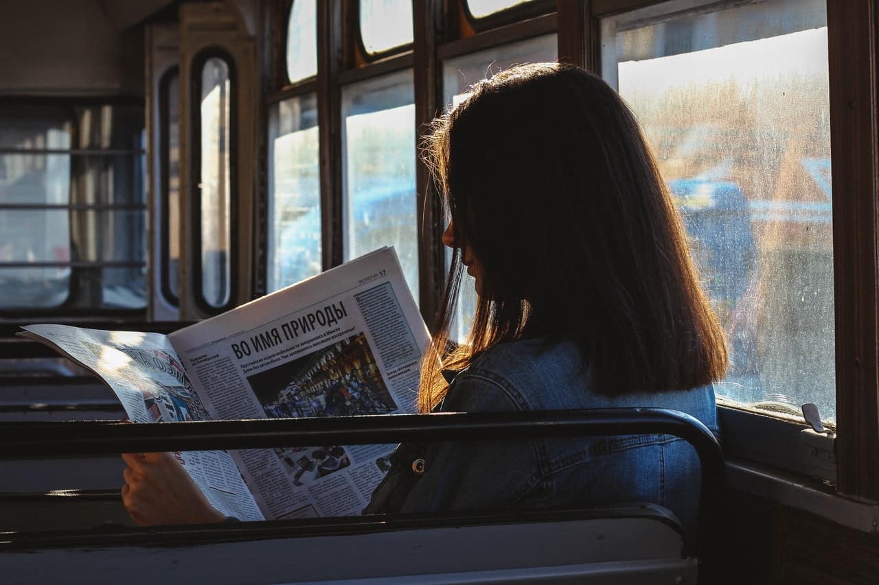 woman on the bus