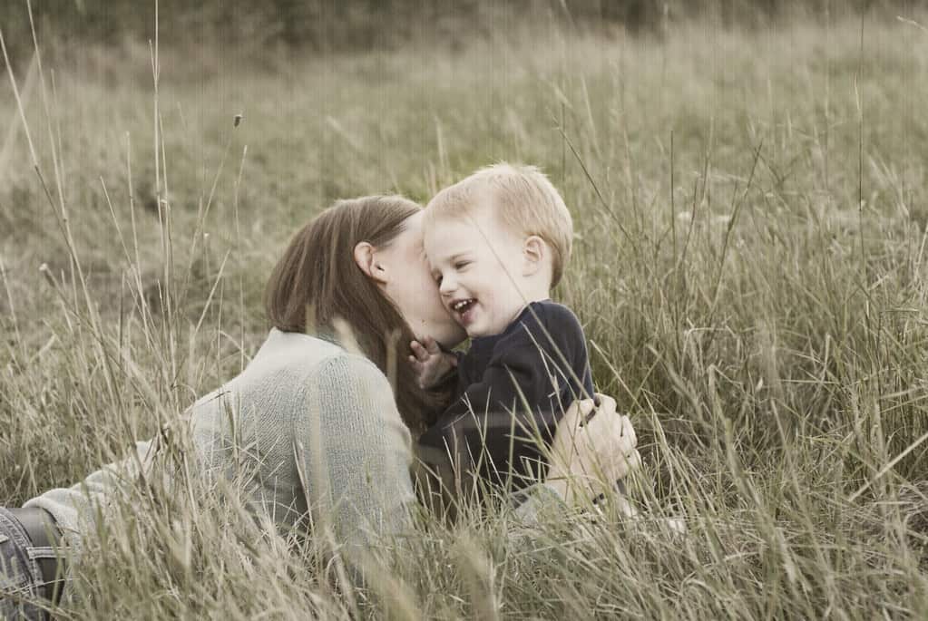 mother with son