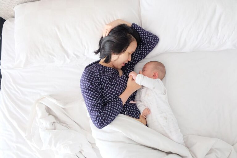 woman with baby