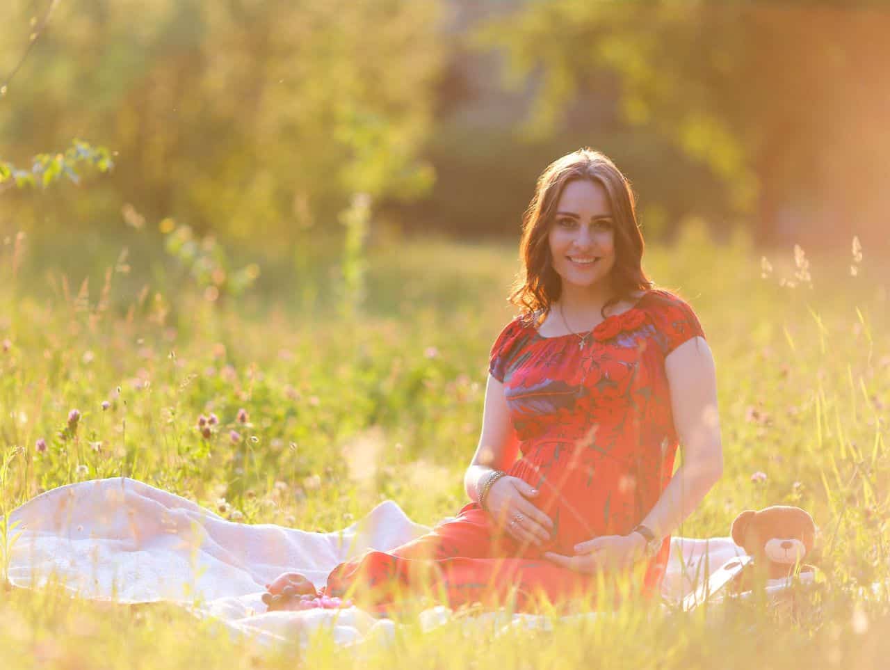 pregnant mother sitting