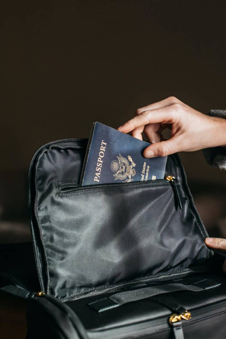 passport in bag