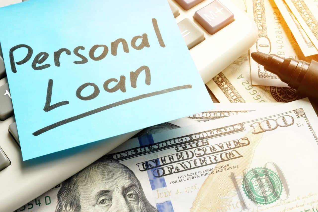 personal loan sticky note