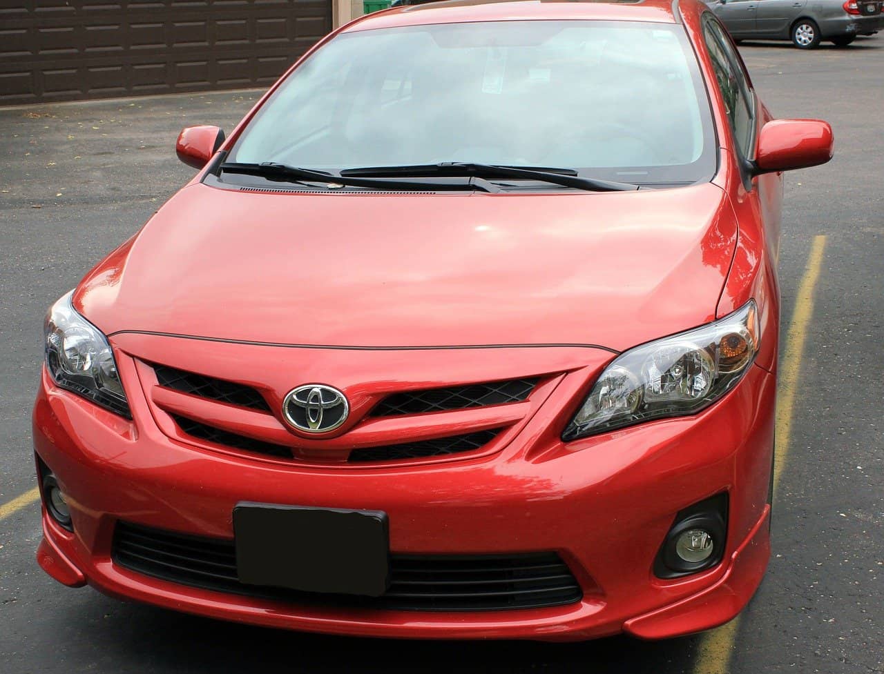 Toyota Corolla in red