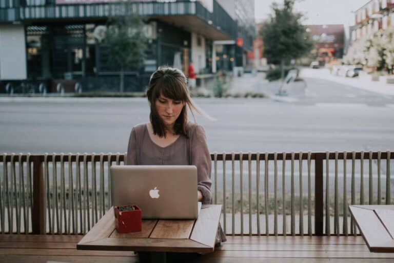 woman working at coffee shop