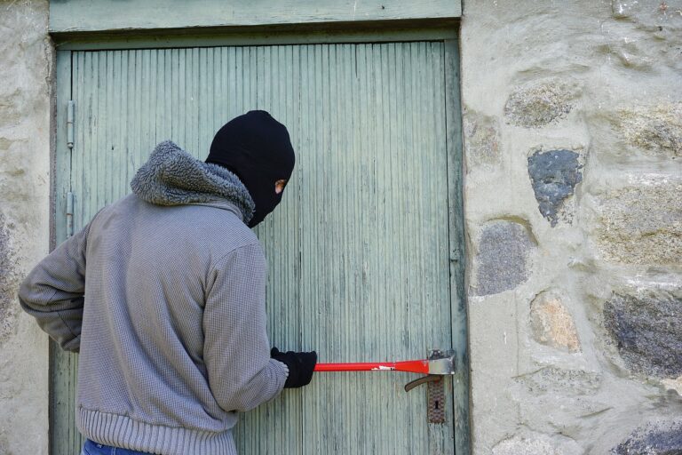 burglar breaking into home
