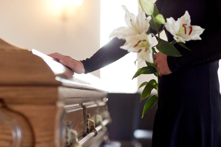 touching casket