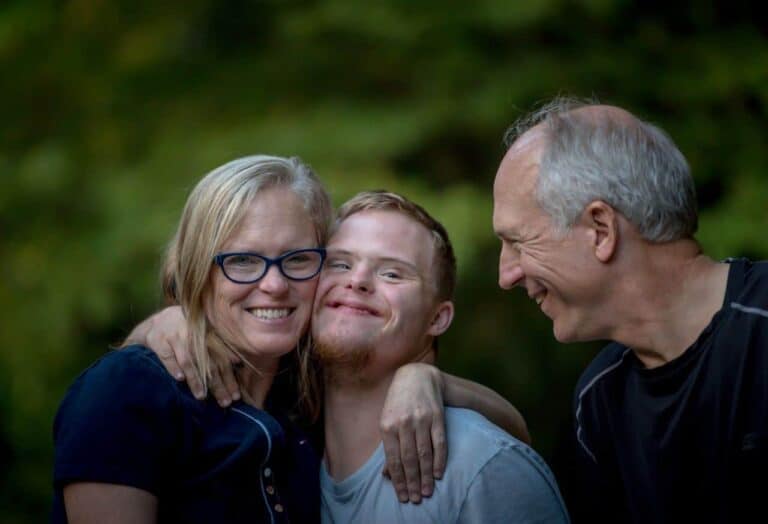 smiling happy family
