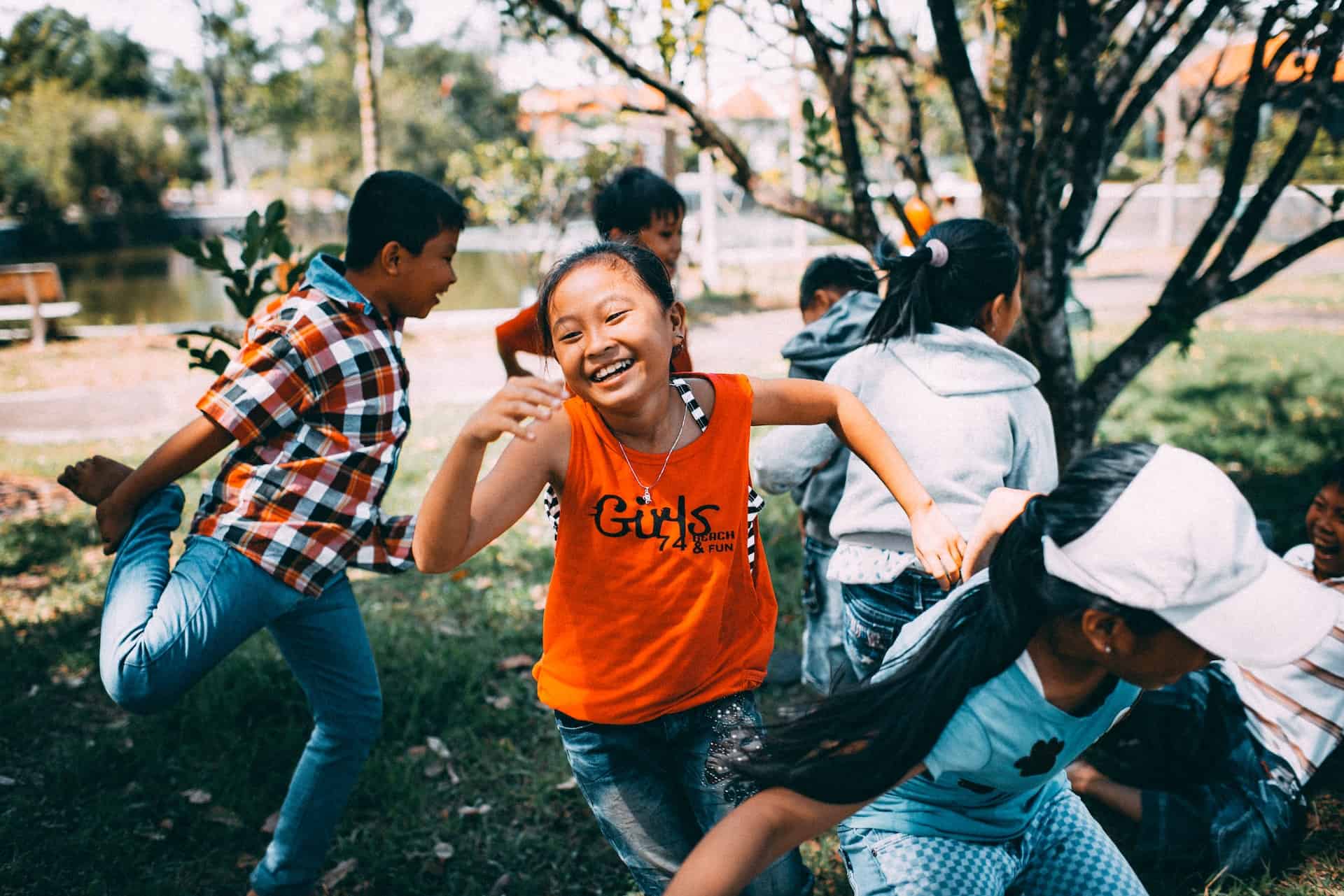 kids playing summer