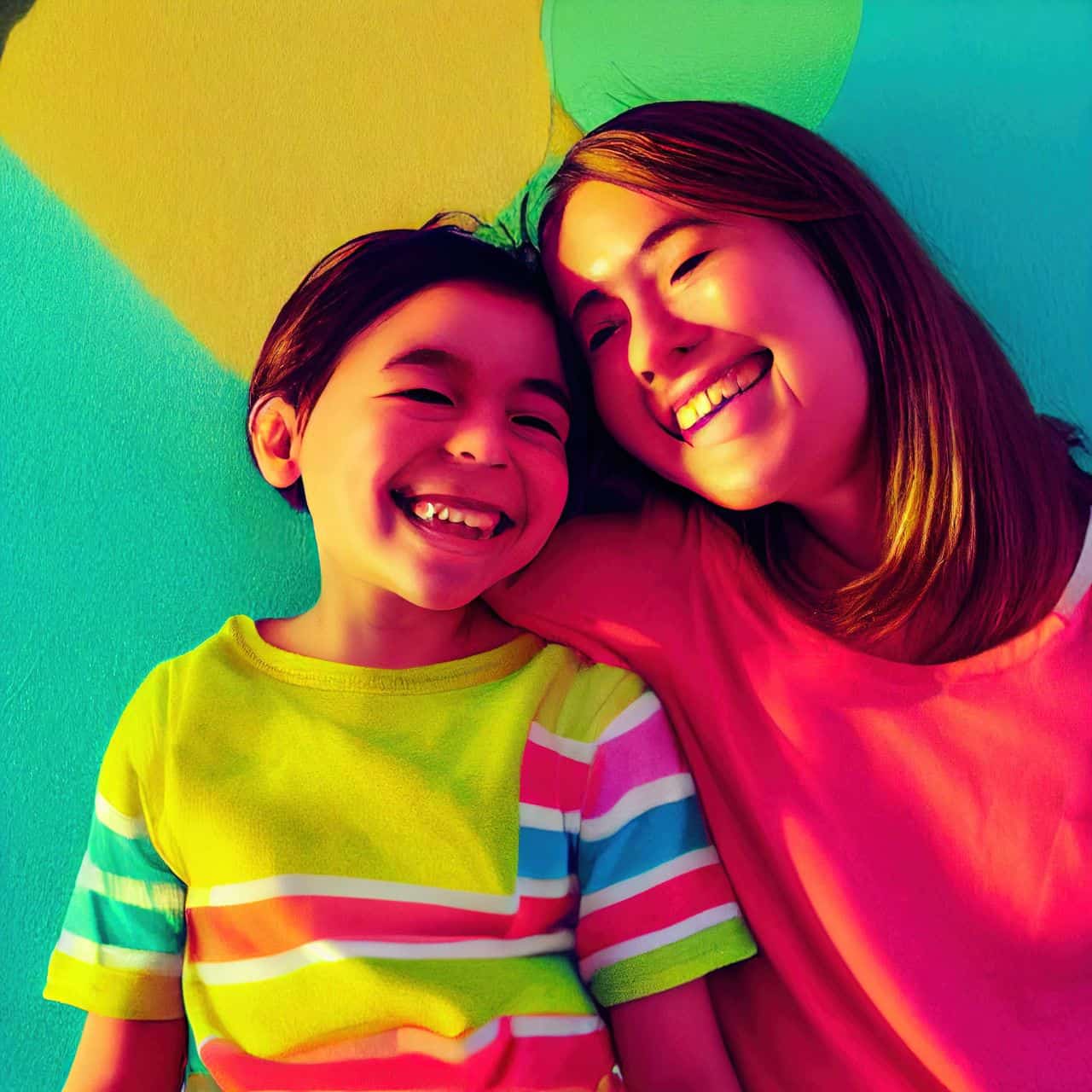 mother and daughter smiling