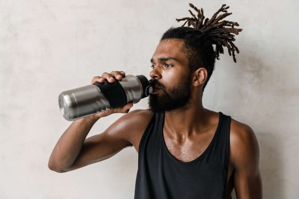 How Much Collagen to Improve Skin Health 5 man drinking water