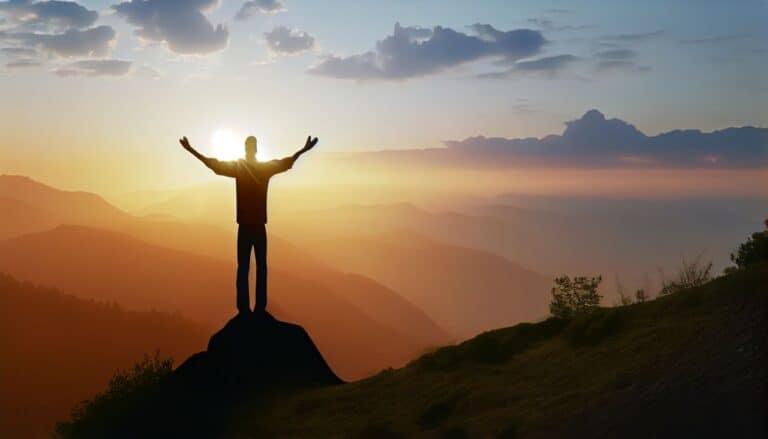 good christian on a mountain