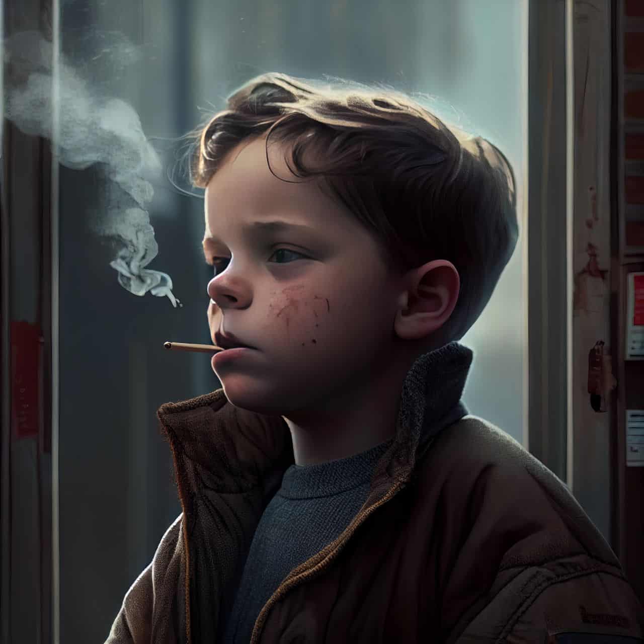 christian boy smoking a cigarette