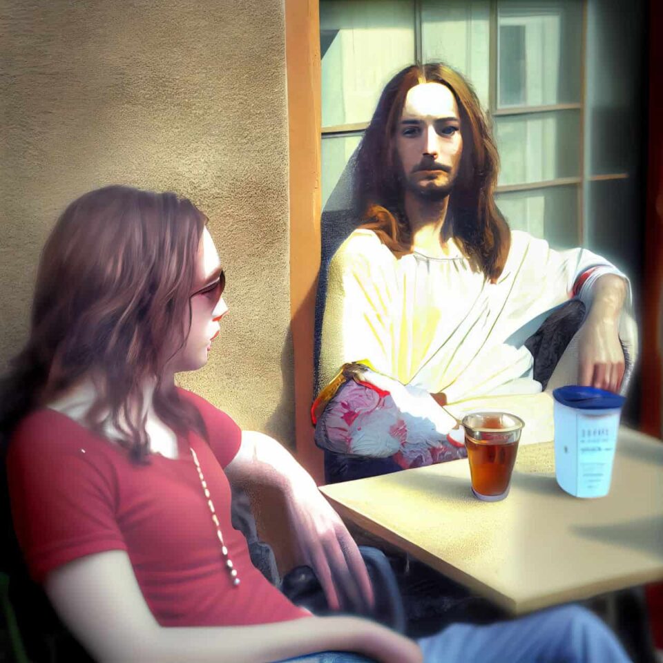 woman hanging out with jesus