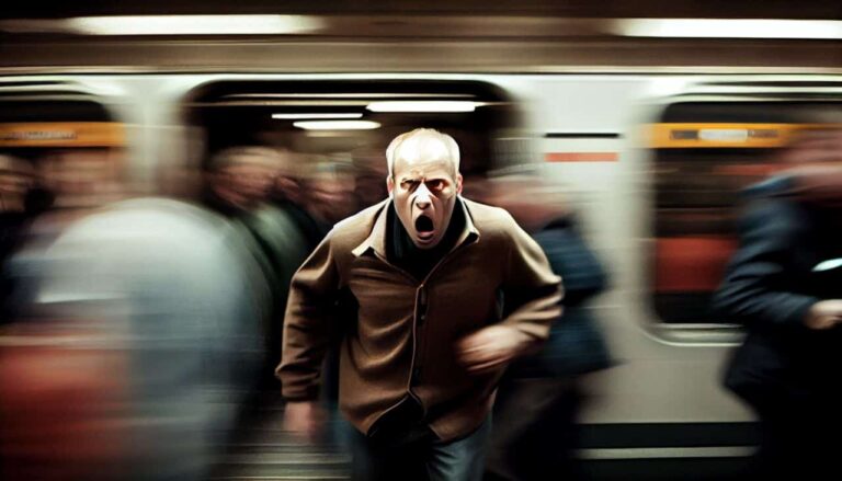 man trying to survive