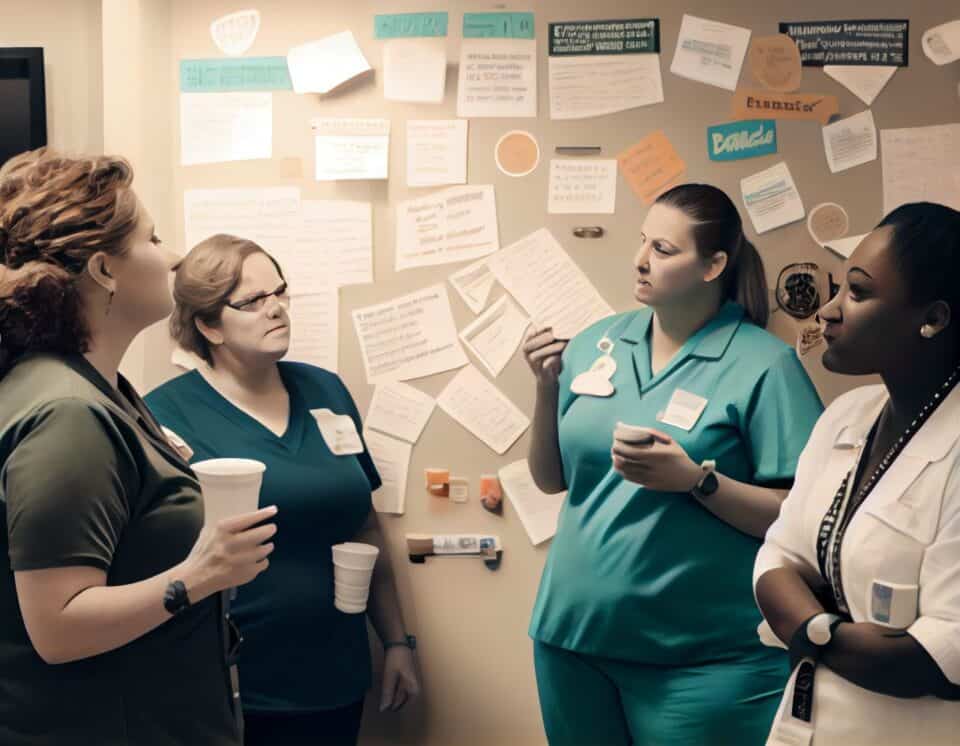 What Are Nursing Hot Topics? 2 nurses talking 2