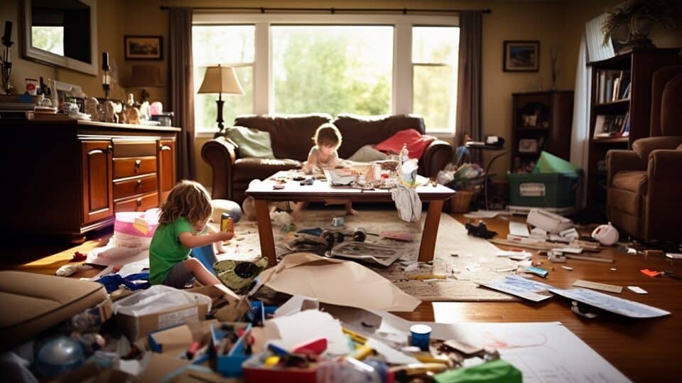 The Ultimate Guide To Homeschooling With Winnie 3 children making a mess