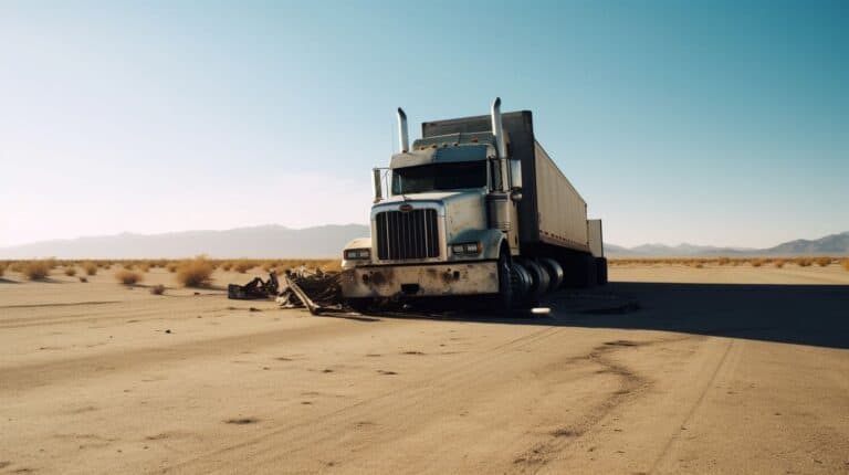 crashed semi truck