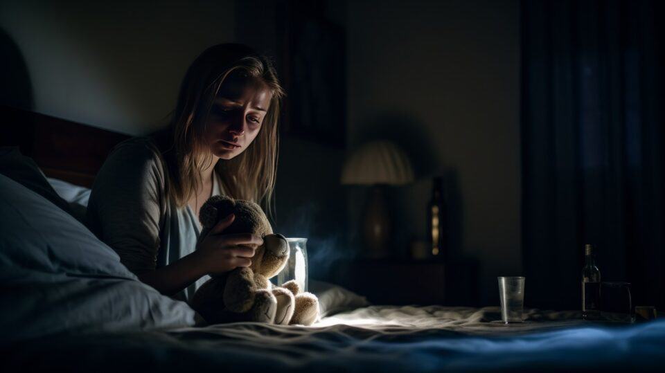 Mom Crying In Bed: Understanding The Emotional Toll Of Motherhood 4 mom crying in bed sad daughter 2