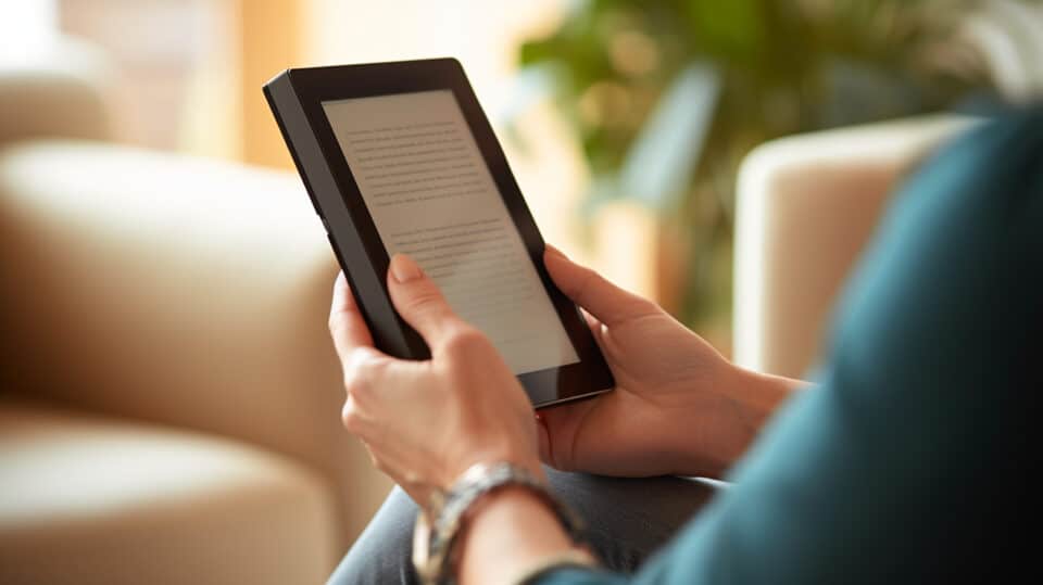 Do People With E-readers Read More? Exploring The Relationship Between E-readers And Reading Habits 2 E reader Kindle Shows Person Reading Book