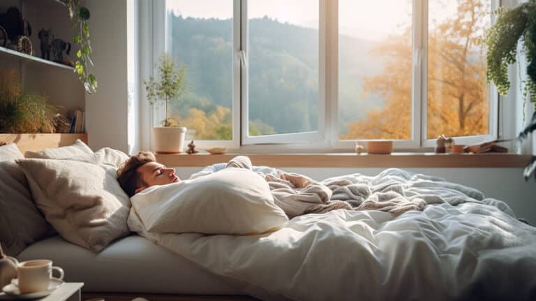 Man Enjoys Free Bed