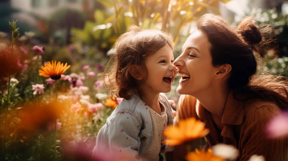 Mom And Daughter Heartfelt Moment