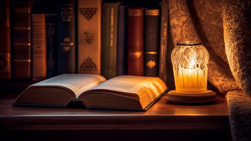Do People With E-readers Read More? Exploring The Relationship Between E-readers And Reading Habits 6 Open Traditional Book Next To Candle