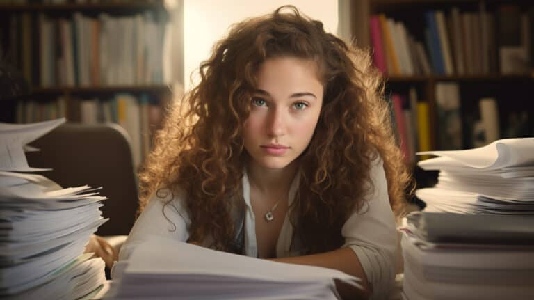 Girl Tirelessly Applying For Scholarships