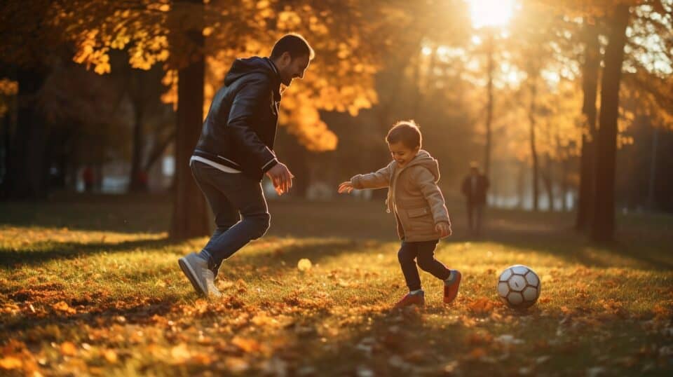 Managing Conflicts When Parenting Time Interferes with Extracurricular Activities 3 Man Plays Extracurricular Activity With Son