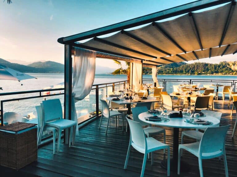 fancy beachfront restaurant