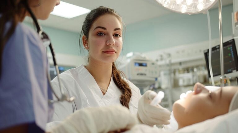 nurse working hard