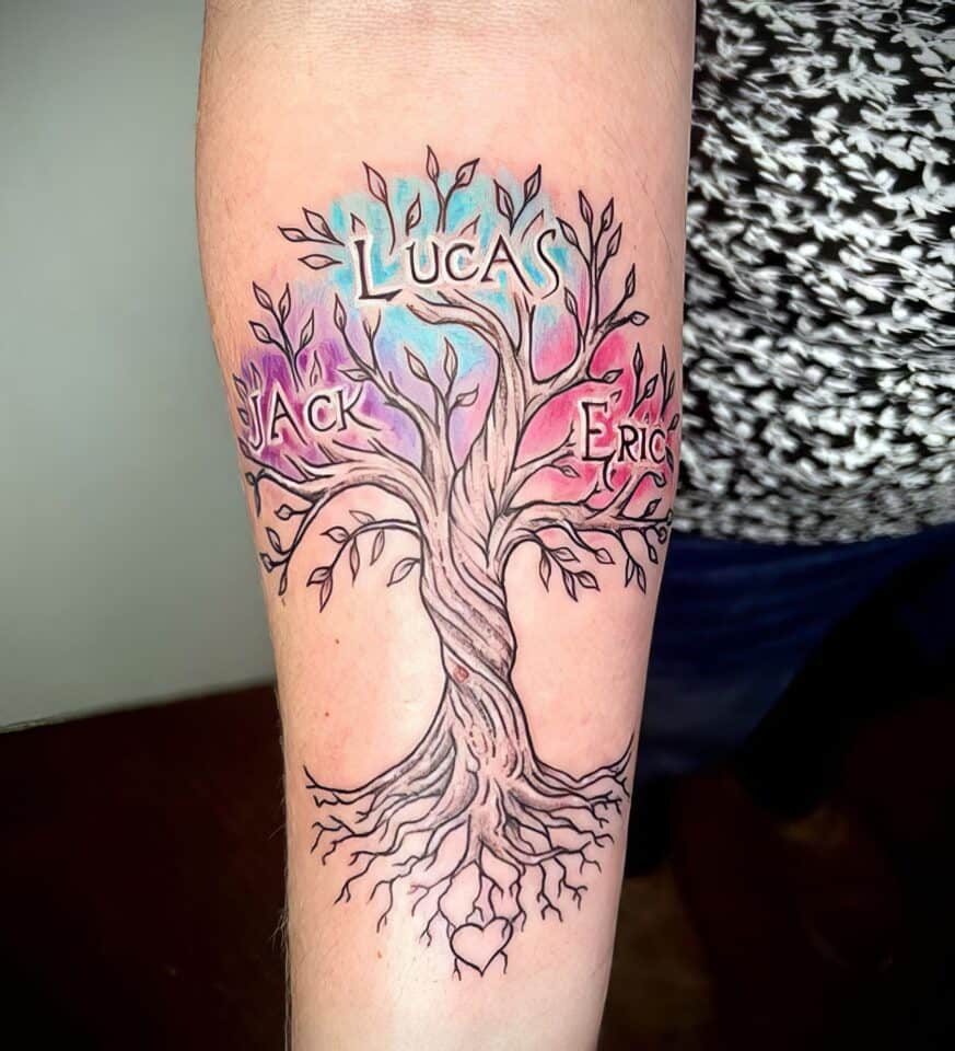 Family Tree Tattoo Ideas: 100+ Designs to Honor Your Roots 122 Family Tree Tattoo Ideas New 15