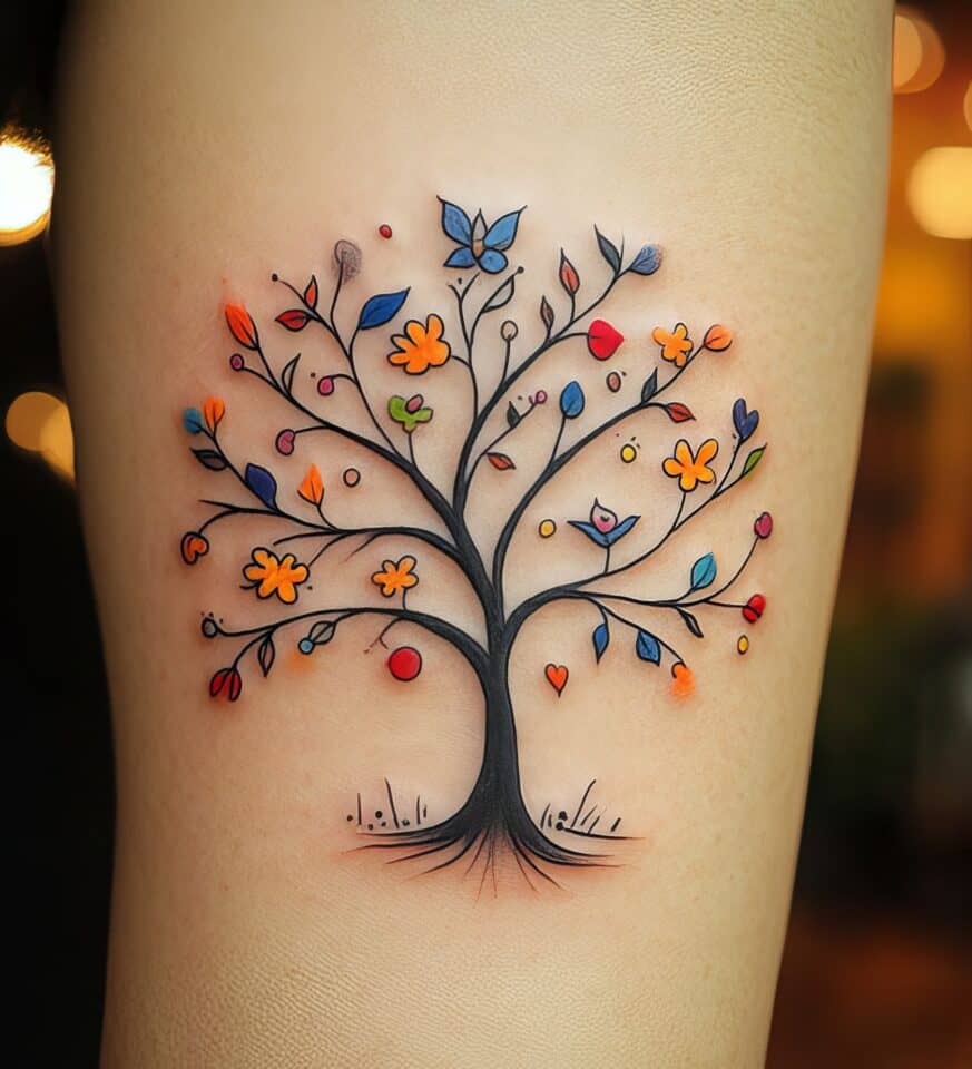 Family Tree Tattoo Ideas: 100+ Designs to Honor Your Roots 128 Family Tree Tattoo Ideas New 21