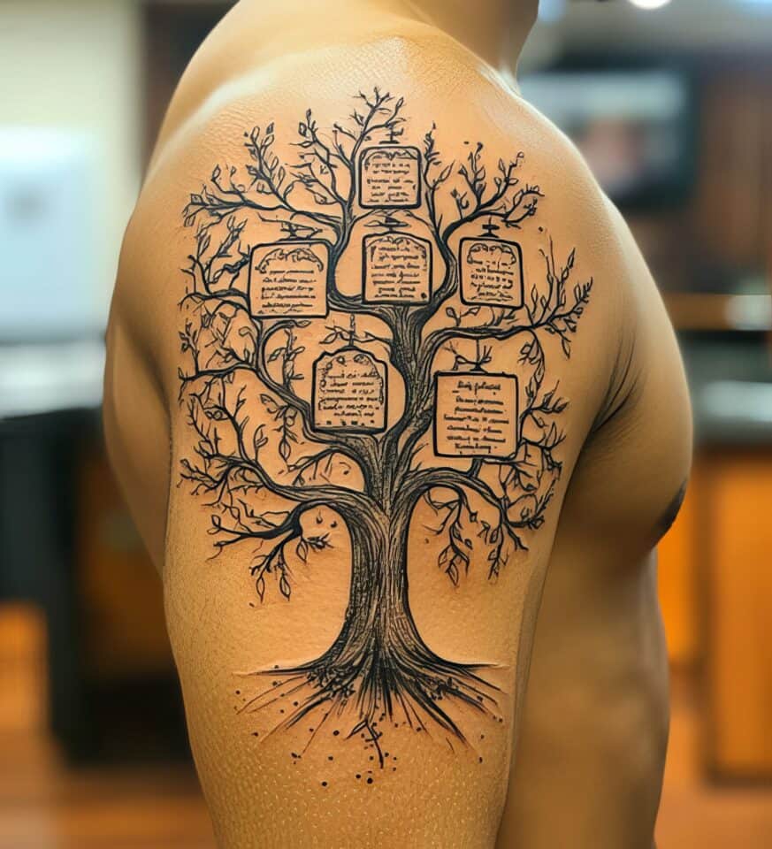 Family Tree Tattoo Ideas: 100+ Designs to Honor Your Roots 113 Family Tree Tattoo Ideas New 6