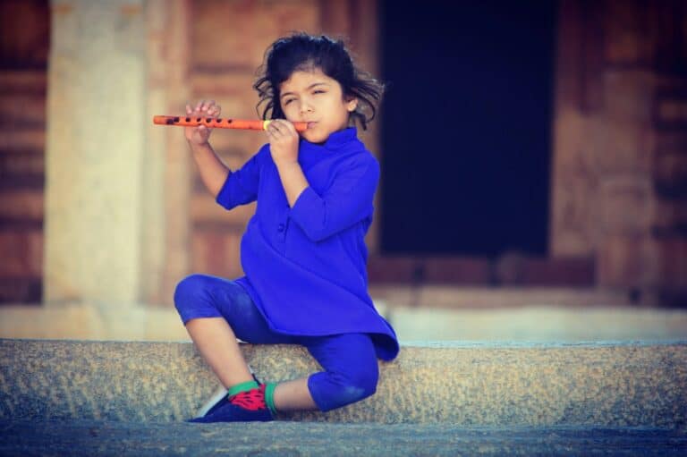 Kid Playing Flute