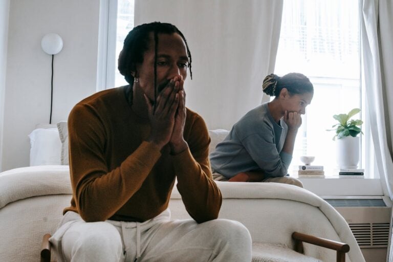 sad couple divorce