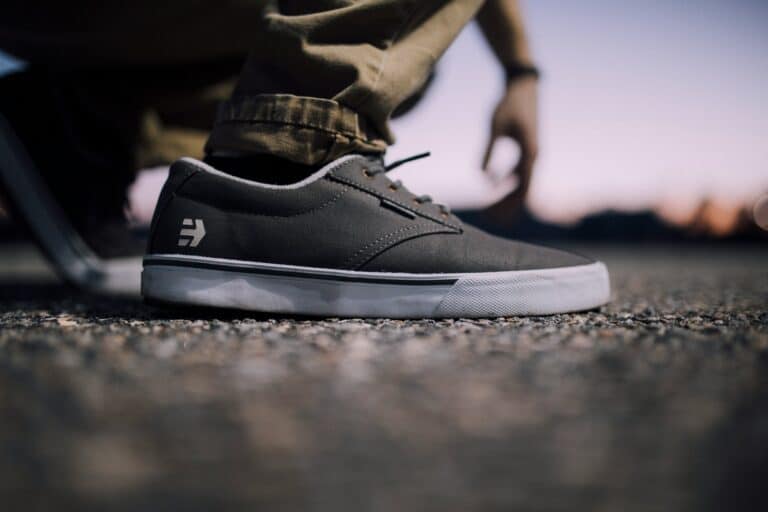 man wearing sneaker shoes