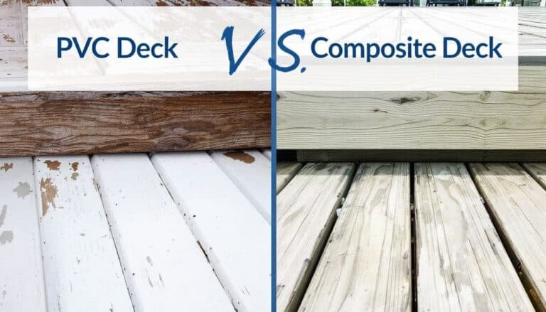 pvc vs composite decking 344776780