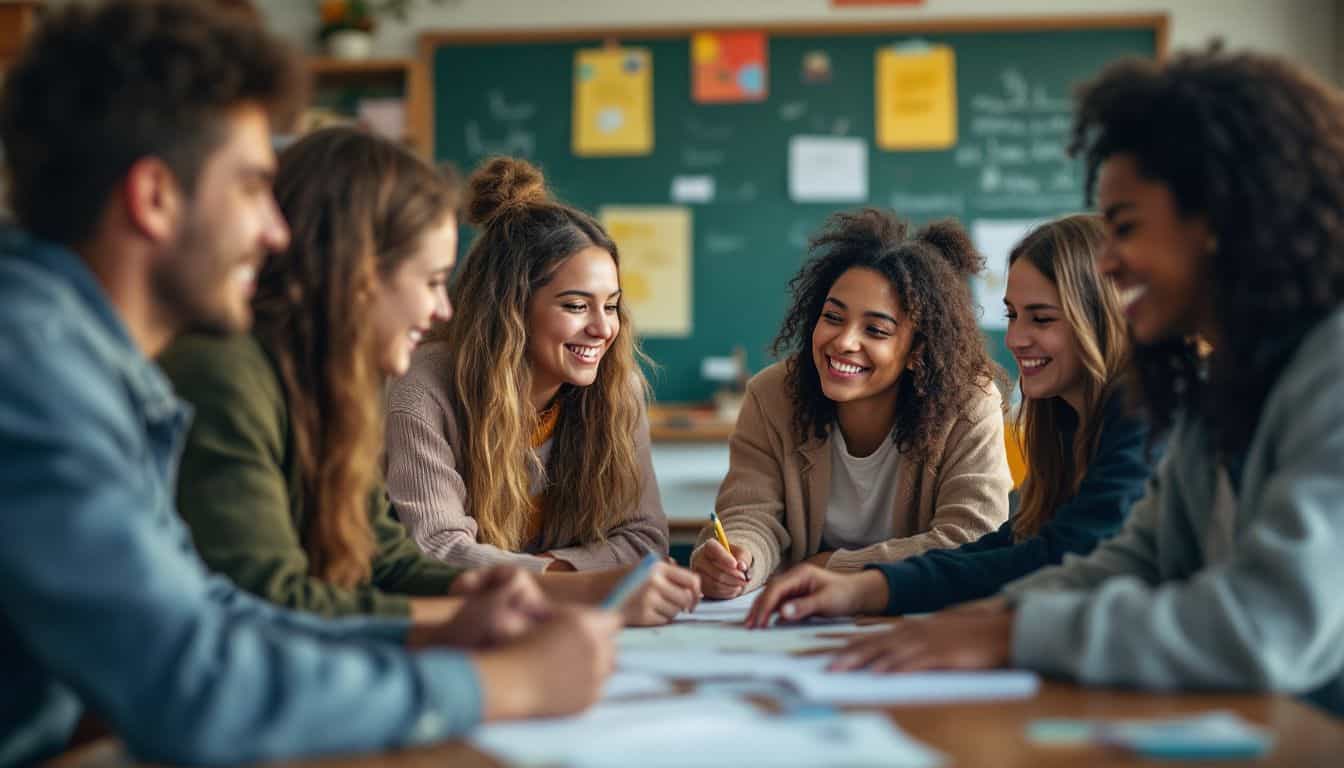 High school students participating in a mental health education workshop. High school students participating in a mental health education workshop.