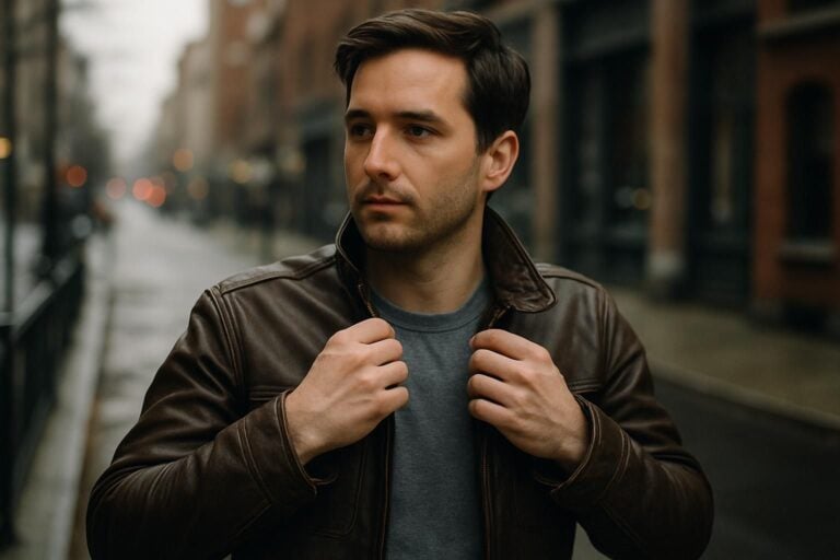 how to look good in a leather jacket 375483149