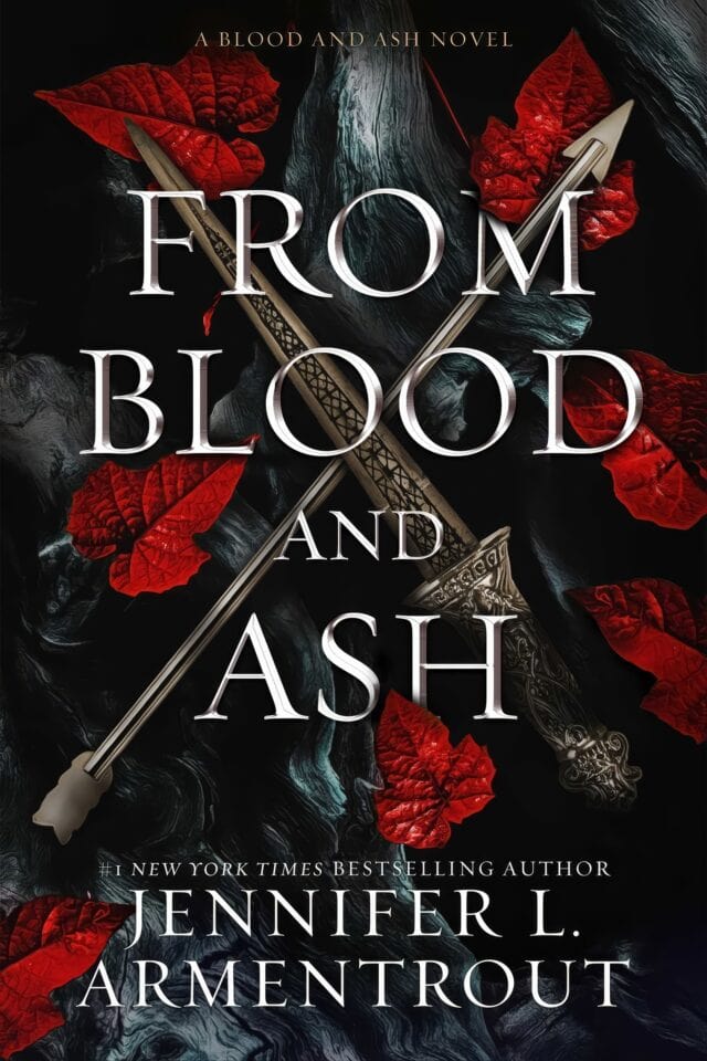 A young woman and a man stand in a stone chamber, holding a tarnished key. From Blood and Ash Series by Jennifer L. Armentrout