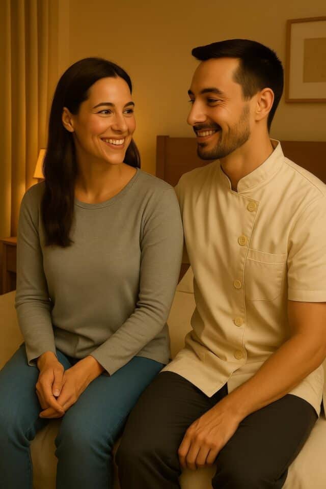 The masseuse and the client
