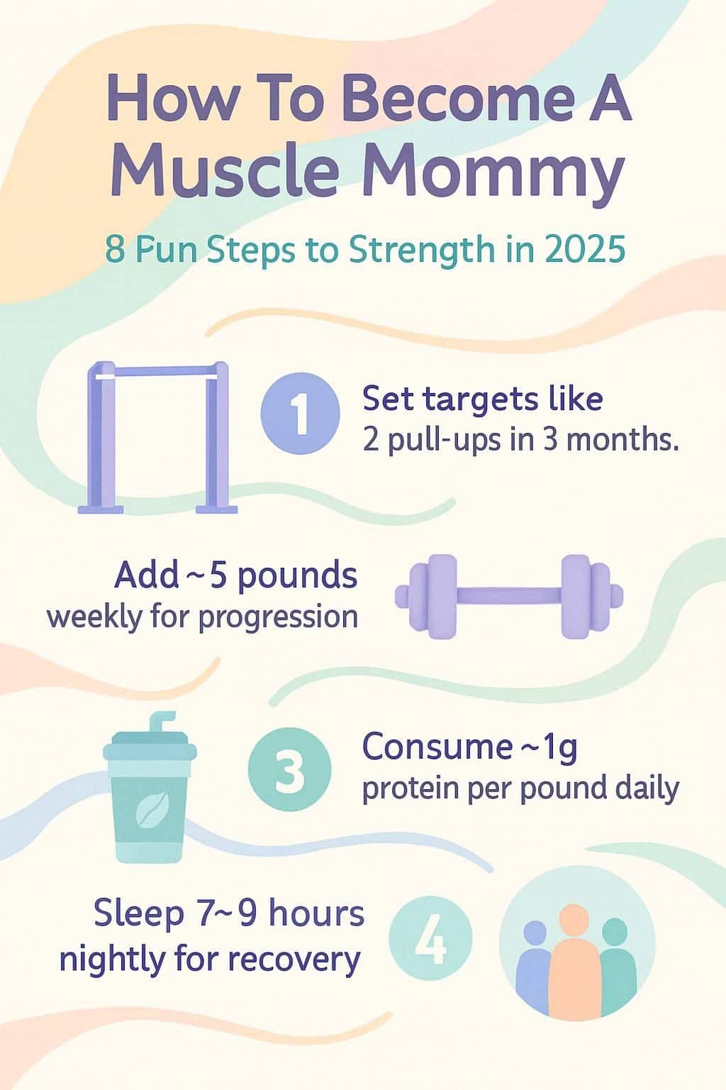 How To Become A Muscle Mommy: 8 Fun Steps to Strength in 2025 2 infographic how to become a muscle mommy 8 fun steps to strength in 2025 257993