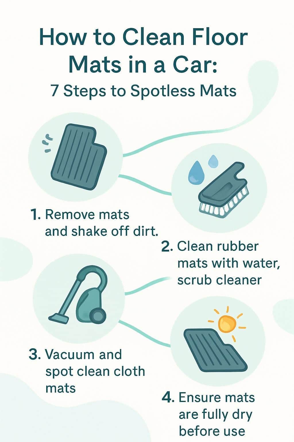 infographic how to clean floor mats in a car 7 steps to spotless mats 257319