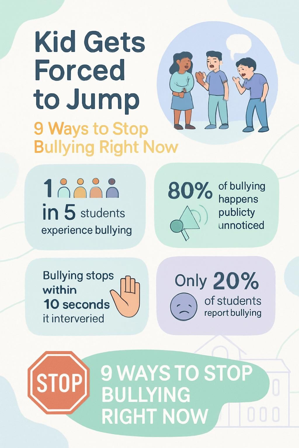Kid Gets Forced to Jump: 9 Ways to Stop Bullying Right Now 2 infographic kid gets forced to jump 9 ways to stop bullying right now 257668