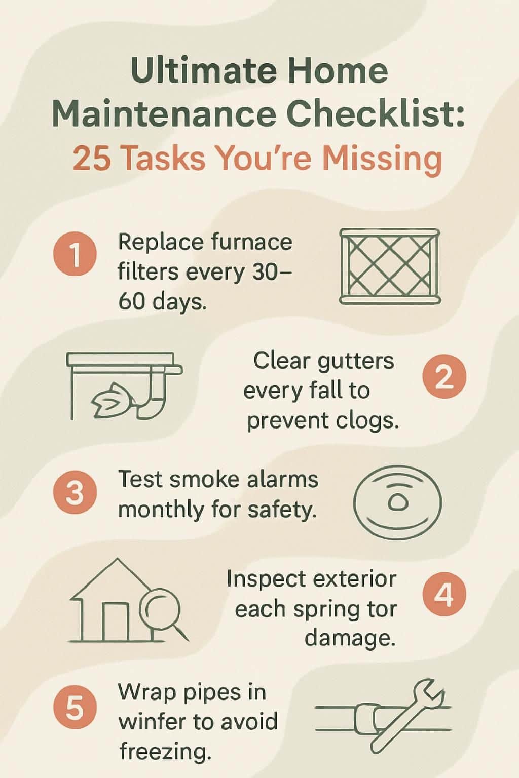 Ultimate Home Maintenance Checklist: 25 Tasks You're Missing 2 infographic ultimate home maintenance checklist 25 tasks you re missing 257577