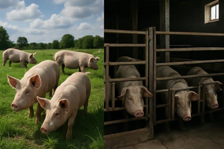 pasture raised pork vs conventional 378859142