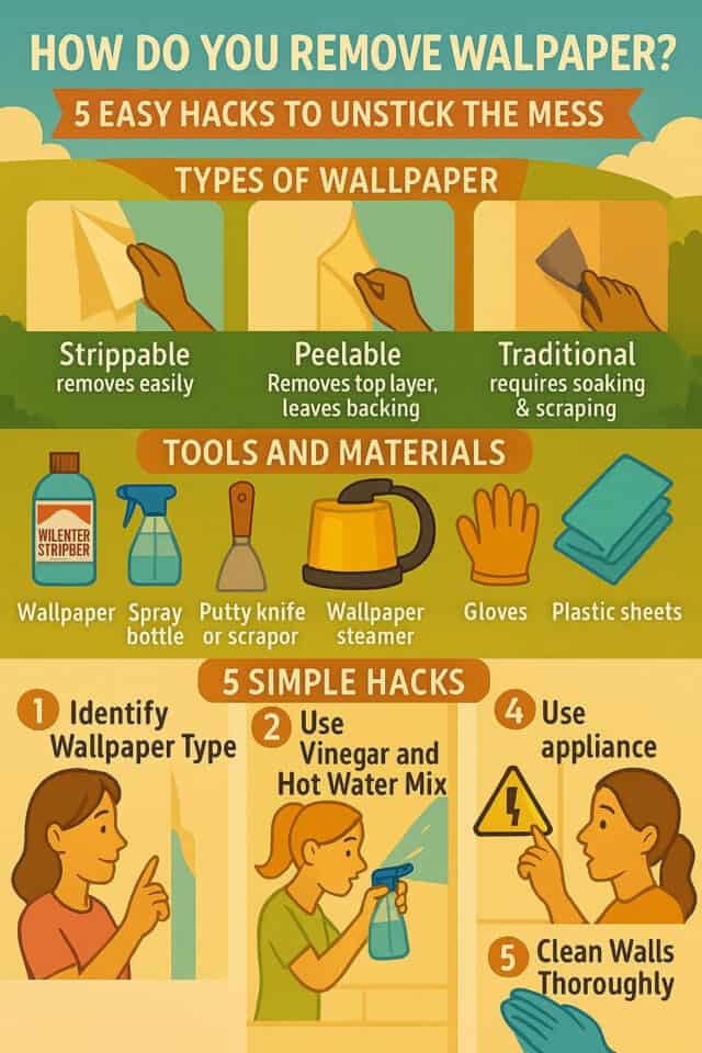 how to remove wallpaper infographic