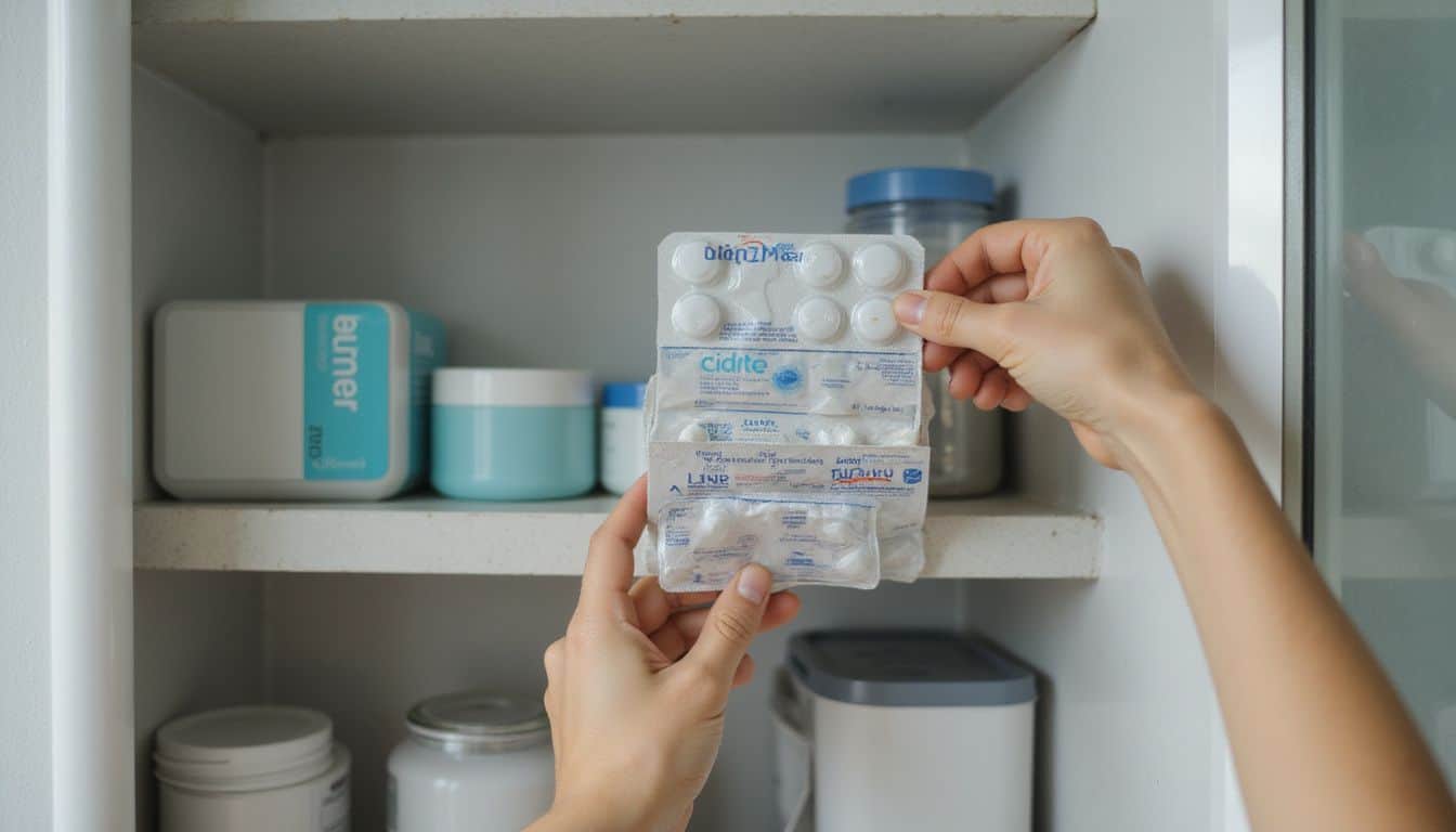 A neatly organized bathroom medicine cabinet displays contact lens packs and reflects a calm, well-maintained personal space. A neatly organized bathroom medicine cabinet displays contact lens packs and reflects a calm, well-maintained personal space.