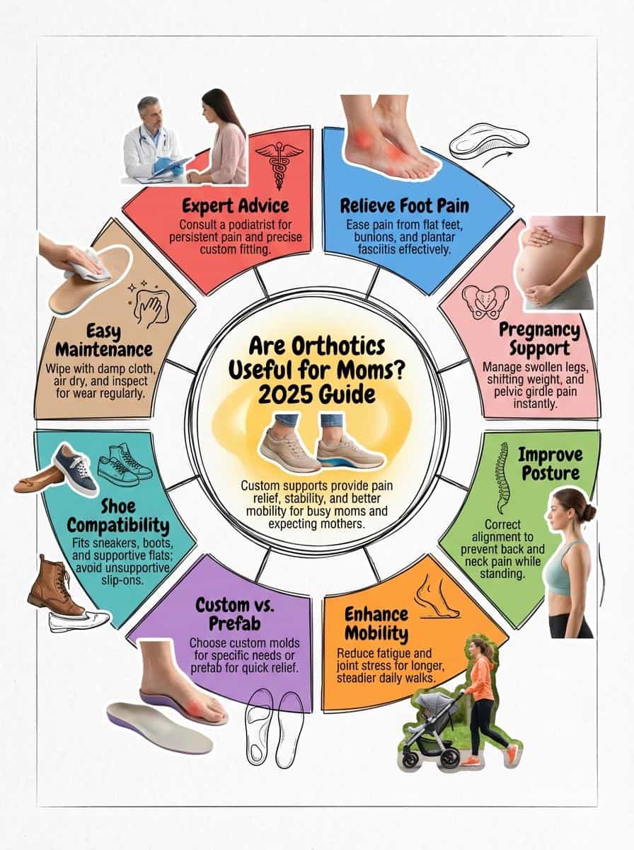 Orthopedic supports for pregnancy and foot pain relief.